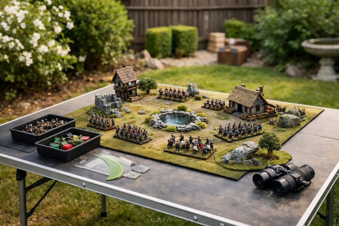 Setup débutant pour bataille jardin prêt à jouer